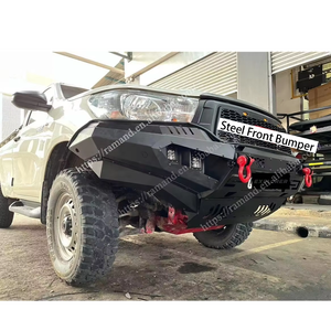 Parachoques Delantero de Acero <span class=keywords><strong>Armando</strong></span> para Hilux Revo 2015-2020, Accesorios 4X4 con Luz LED, Soporte para Cabrestante - Product Image 5