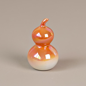 Ornement en céramique créatif multicolore en forme de petite gourde avec motif animal pour la cérémonie du thé, idéal pour la vente en gros - Product Image 3