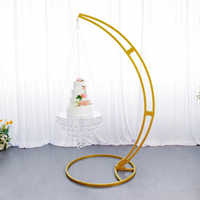 Arche florale en métal pour présentation de gâteaux, cadre de toile de fond, décoration pour mariage et fête d'anniversaire