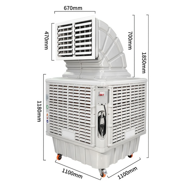 1.1KW Portable Industrial Air Conditioner | Water-Cooled AC Unit for Construction Sites & Outdoor Events