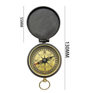 Kompakt Çinko Alaşımlı Cep Saati, Vintage Görünümlü Pusula ile Açık Hava Yürüyüşü Kampçılık Navigasyon Aracı Z50 Pusula - Product Image 5