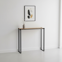 Table de console moderne de luxe en métal et bois pour la maison, l'entrée, la chambre à coucher et le salon, meubles pour appartement