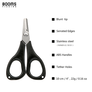 Cortador de Líneas de Pesca Booms Fishing OEM, Super Trenzado, de Acero Inoxidable ABS con Bordes Dentados - Product Image 3