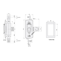 Verrou de porte d'armoire en ABS MS875-6A à commande par tige à 3 points pour armoire électrique GGD