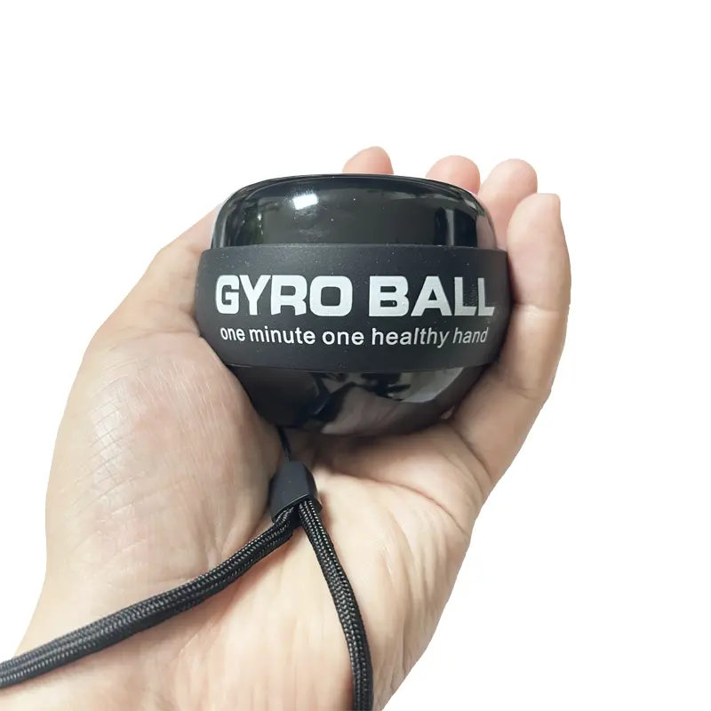 Goedkope Handpols Oefenbal Zwart Geen Licht Polstrainer Op Maat Draagbare Gyrobal Voor Polsoefening