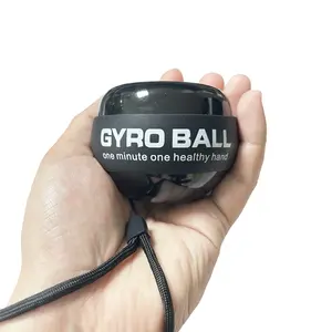 Balle d'exercice pour le poignet bon marché noir sans lumières Ballon gyroscopique portable personnalisé pour l'exercice du poignet