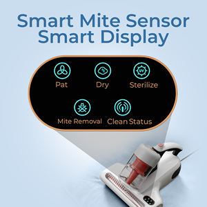 เครื่องดูดฝุ่นกำจัดไรฝุ่นแบบพกพา แสงสีม่วง ดูดฝุ่นแรง ถ้วยเก็บฝุ่นคู่ แปรงลูกกลิ้ง น้ำหนักเบา เหมาะสำหรับโรงแรม - Product Image 3