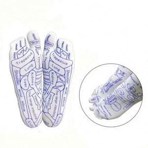 Chaussettes de réflexologie par acupression pour pieds fatigués, massage, randonnée, trekking, respirantes, légères, écologiques, en polyester, unisexe - Product Image 1