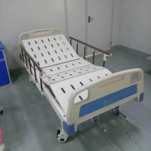 Xin Yuchen Manual Hospital <b>Bed</b> YC-B01 ABS Perforated Hand Crank With Central Control Brake White - Product Image 2