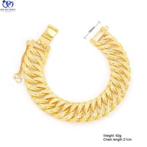 สร้อยข้อมือผู้ชายแบบเกลียวชุบทองคำแท้ 24k รุ่น JXX JSL-Z402-15N ความกว้าง 15 มม. ดีไซน์ Atmospheric ของขวัญเครื่องประดับ - Product Image 6