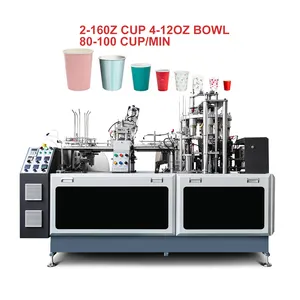 New top class paper cup machine fully automatic provides professional solution video disposable paper cup making machine 2-16OZ