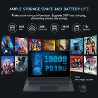 ALLDOCUBE Tablet PC 3-in-1 12'' 4G LTE Android 14 IPlay 60 Pad Pro 2560x1600 FHD+ Helio G99 8GB+128GB 10000mAh PD33W Face ID
