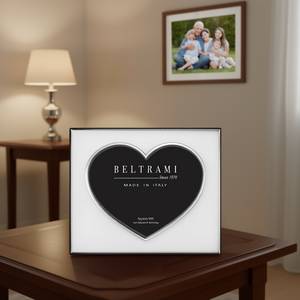 Cadre photo Beltrami plaqué argent, structure en bois rectangulaire, fabriqué en Italie, pour photos 3XL - Product Image 3