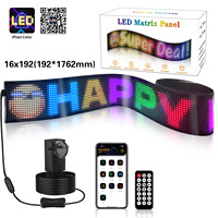 Nouveau BGZM 16*144 Autocollant de voiture intelligent LED « Demon Eye » extra large pour camion, éclairage d'ambiance 12V, écran publicitaire avec logo via application, garantie 2 ans