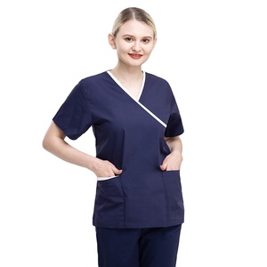 Pantalones ajustados de diseño clásico moderno, uniforme médico para mujer, conjuntos de uniformes médicos para tienda de mascotas - Product Image 2
