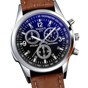 YAZOL J 271 Venta caliente hombres de negocios impermeable Relojes de Cuero de lujo personalizado precio más barato