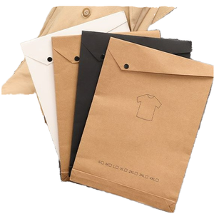 Sacs en papier kraft de qualité alimentaire recyclables avec logo imprimé sur mesure, revêtement UV, poignées, commandes personnalisées, emballage pour vêtements, bougies - Product Image 1
