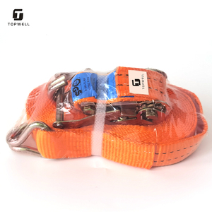 Sangles à cliquet robustes de 38 mm de large (1,5 pouce) avec double <span class=keywords><strong>crochet</strong></span> en J pour la fixation de motos, de camions et de fourgons - Product Image 2