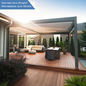 3x4 3X6 4x6M <span class=keywords><strong>Precio</strong></span> al por mayor Pérgola Techo Patio Sombra Abrir Cerrar Lumbrera Techo Pérgola exterior con lateral - Product Image 4