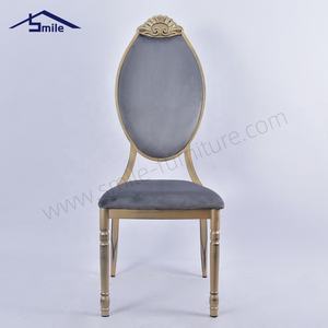 Nhung vải kim loại đồ nội thất khách sạn sử dụng ghế ăn sang trọng vải nhung Stackable tiệc cưới ghế - Product Image 1