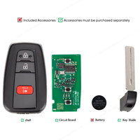 Llave Inteligente Universal Autel IKEYTY8A3AL IKEY de 3 Botones para Toyota, Compatible con la Máquina de Copia y Programación de Llaves de Auto Altra KM100 IM508S