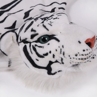 Tapis en peluche de tigre blanc, super doux, personnalisé, moelleux, bas quantité minimale de commande, grande taille