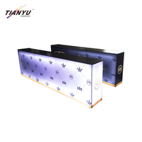 Boîte à lumière Led blanche pliable imprimée personnalisée Comptoir de réception rétroéclairé Table de promotion portable