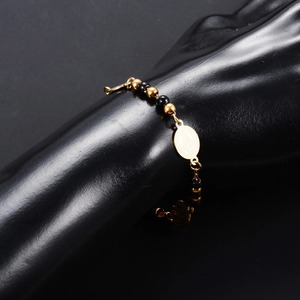 Pulseras Vintage de la Virgen María para Mujeres y Hombres, Cadena de Mano con Cuentas Redondas de Acero Inoxidable, Joyería Religiosa de Marca Elíptica - Product Image 6