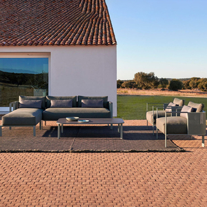 ชุดเฟอร์นิเจอร์กลางแจ้งอลูมิเนียมสีดําทันสมัยสําหรับระเบียงโรงแรมหรืออพาร์ทเมนท์สําหรับการประชุมลานและสวน - Product Image 6