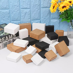 Multi-Size Kraftpapier Bruin Karton Handgemaakte Zeepkist Wit Ambachtelijke Papier Geschenkdoos Zwarte Verpakking Sieraden Doos - Product Image 2
