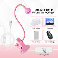Lampe à Ongles de Table LED UV en Métal pour Vernis Gel, Nail Art et Salons de Beauté avec Clip