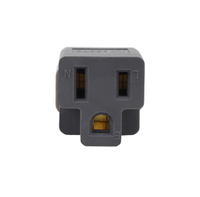 Adaptateur convertisseur d'alimentation Yuchen IEC 320 C14 vers NEMA 5 15R certifié CE ROHS pour appareils électriques standard américains, gris