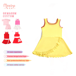 Abbigliamento per Bambini Maxine all'Ingrosso, OEM ODM Stampe Personalizzate, Vestito Senza Maniche per Yoga per Bambine - Product Image 3