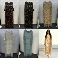 Robes Kaftan Abaya de Luxe Perlées à la Main, Robes de Soirée Musulmanes de Dubaï, Robes d'Invitée de Mariage, Robes de Fête de l'Aïd, Robes Modestes Grandes Tailles, Personnalisation ODM