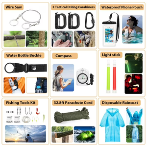 Kit di Sopravvivenza per Avventure all'Aperto da 250 Pezzi, Offerta Speciale, Kit di Emergenza per Esterni, Fornitore Gold - Product Image 3