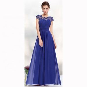 Elegante Abito Lungo Estivo in Chiffon <span class=keywords><strong>e</strong></span> Pizzo per <span class=keywords><strong>Damigelle</strong></span> <span class=keywords><strong>e</strong></span> Cerimonie Nuziali - Product Image 4
