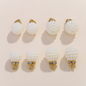 Breloques pendentifs imitation perle, forme goutte d'eau, serti clos, accessoire de bijouterie, décoration DIY pour cheveux et vêtements - Product Image 3