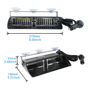 Barra de Luces Magnética de Emergencia para Vehículos, con Lente Transparente de Aluminio ABS, <span class=keywords><strong>16</strong></span> LED SMD Intermitentes, <span class=keywords><strong>Baliza</strong></span> Estroboscópica de Advertencia - Product Image 5