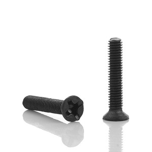 1000 unidades/bolsa Tornillos de cabeza plana con ranura cruzada M1.2 M1.4 M1.6 M1.7 M2 M2.5 M3 M4 M5 de 25 mm, óxido negro, métricos - Product Image 5