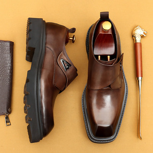 Chaussures Oxford en cuir à bout pointu pour hommes, de haute qualité, pour tenue de ville formelle, vente en gros, collection 2026 - Product Image 4