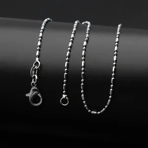 Corrente de colar de liga de zinco, 1 peça de 1.2mm de largura e 46cm para fazer joias, difusor de medalhão flutuante de presente para homens e mulheres