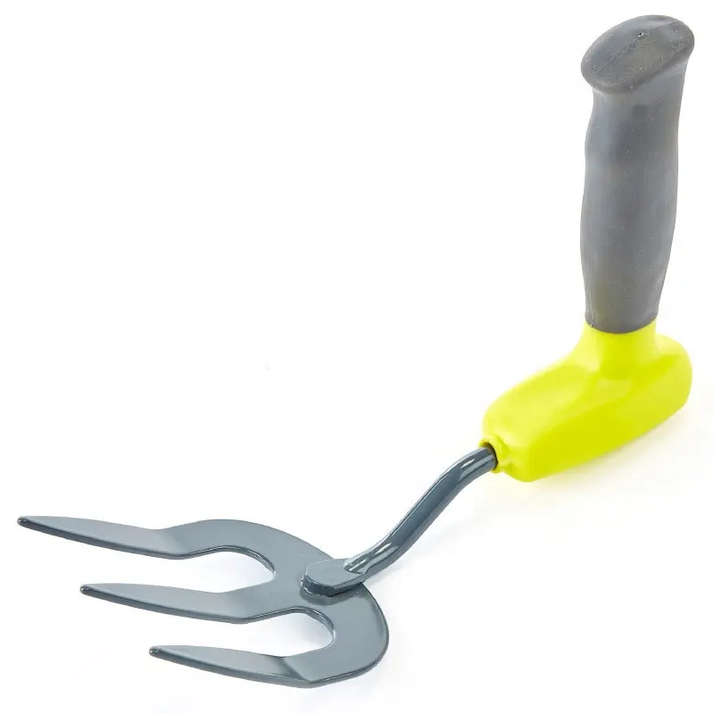 TOPFENG – fourche de jardin à poignée confortable, outil de jardin avec poignée antidérapante en caoutchouc souple, outil à main de jardin Durable