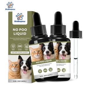 Complément alimentaire pour chiens et chats No Poo Drops pour arrêter de manger les excréments, avec probiotiques, poudre de citrouille, enzymes, fructo-oligosaccharides - Product Image 1