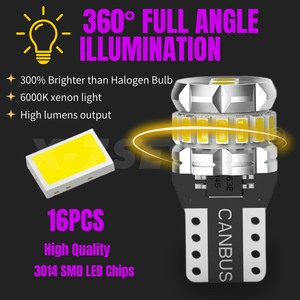 X-7SEVEN T10 LED Ampoules Super Lumineux W5W WY5W 3014 SMD 400Lm Canbus Feux De Stationnement Auto Dôme Lampe Blanc Rouge Ambre Glace Bleu - Product Image 3