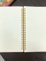 Großhandel Retro Bedrucktes Hardcover Spiralnotizbuch Goldener Doppeldrahtverschluss Elastischer Riemen Vintage Notizbuch als Geschenk für Schüler