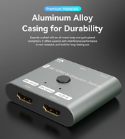Commutateur HDMI bidirectionnel 16K 2 entrées 1 sortie 8K 240HZ pour ordinateurs et moniteurs haute définition