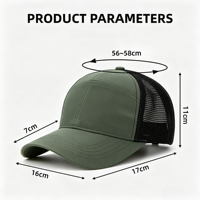 Casquette de baseball 7 panneaux en maille respirante en polyester, style trucker, dos semi-maillé, logo personnalisé, multicolore, pour sport en extérieur, fabrication OEM