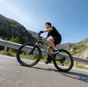 Bicicleta de Montaña de Acero con Alto Contenido de Carbono de 24/26/27.5 Pulgadas, Bicicleta MTB de 21 Velocidades con Doble Freno de Disco para Adultos - Product Image 2