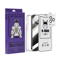 Vente en gros 3 en 1 ensemble de housses compatibles avec l'iPhone 15 14Pro HD clair Nano verre protecteur d'écran étui antichoc