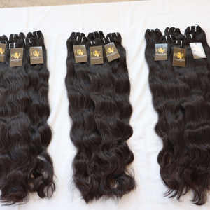 Paquetes de cabello crudo tejido indio virgen alineado con cutícula al por mayor de fábrica con cierre frontal de encaje en estilo de onda natural - Product Image 6